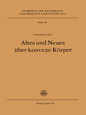 cover image of Altes und Neues über konvexe Körper